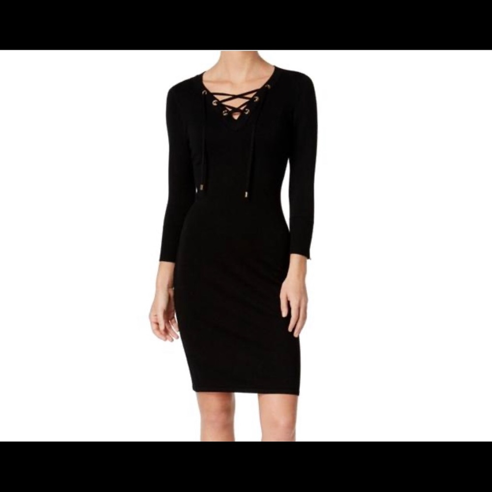 NWOT Calvin Klein Lace Up Sweater Dress